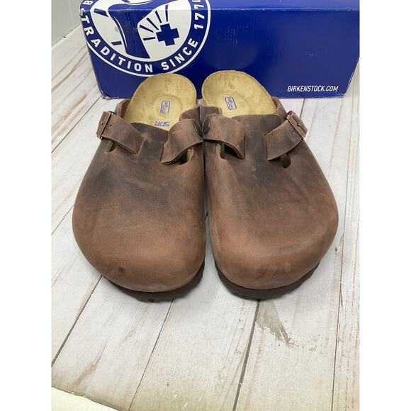 Birkenstock Boston Soft Footbed Habana Oiled Leather Clog Size 40 EU 7-7.5 - Picture 4 of 6